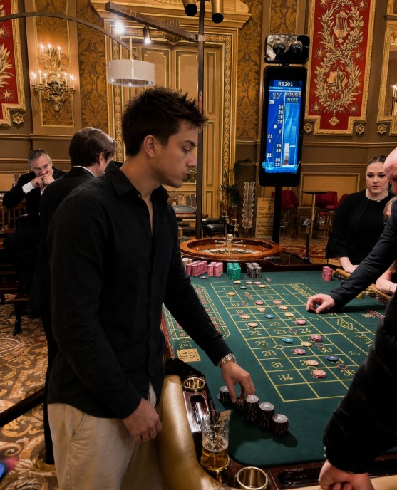 O Lenda operando na mesa de roleta no Casino de Monte-Carlo